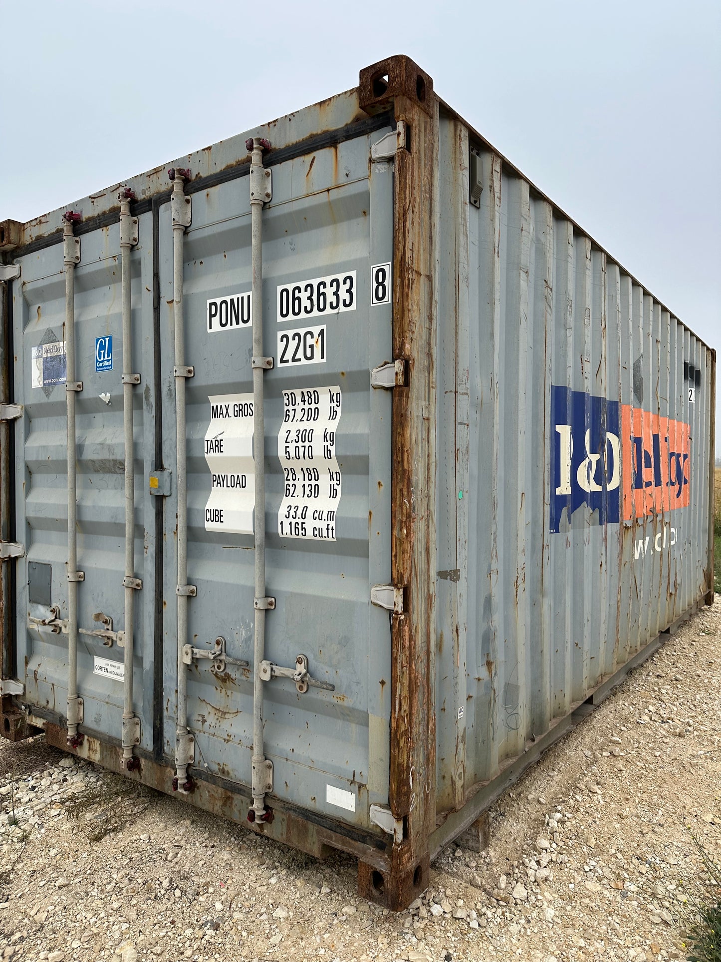 20' Standard Wind & Water Tight Container