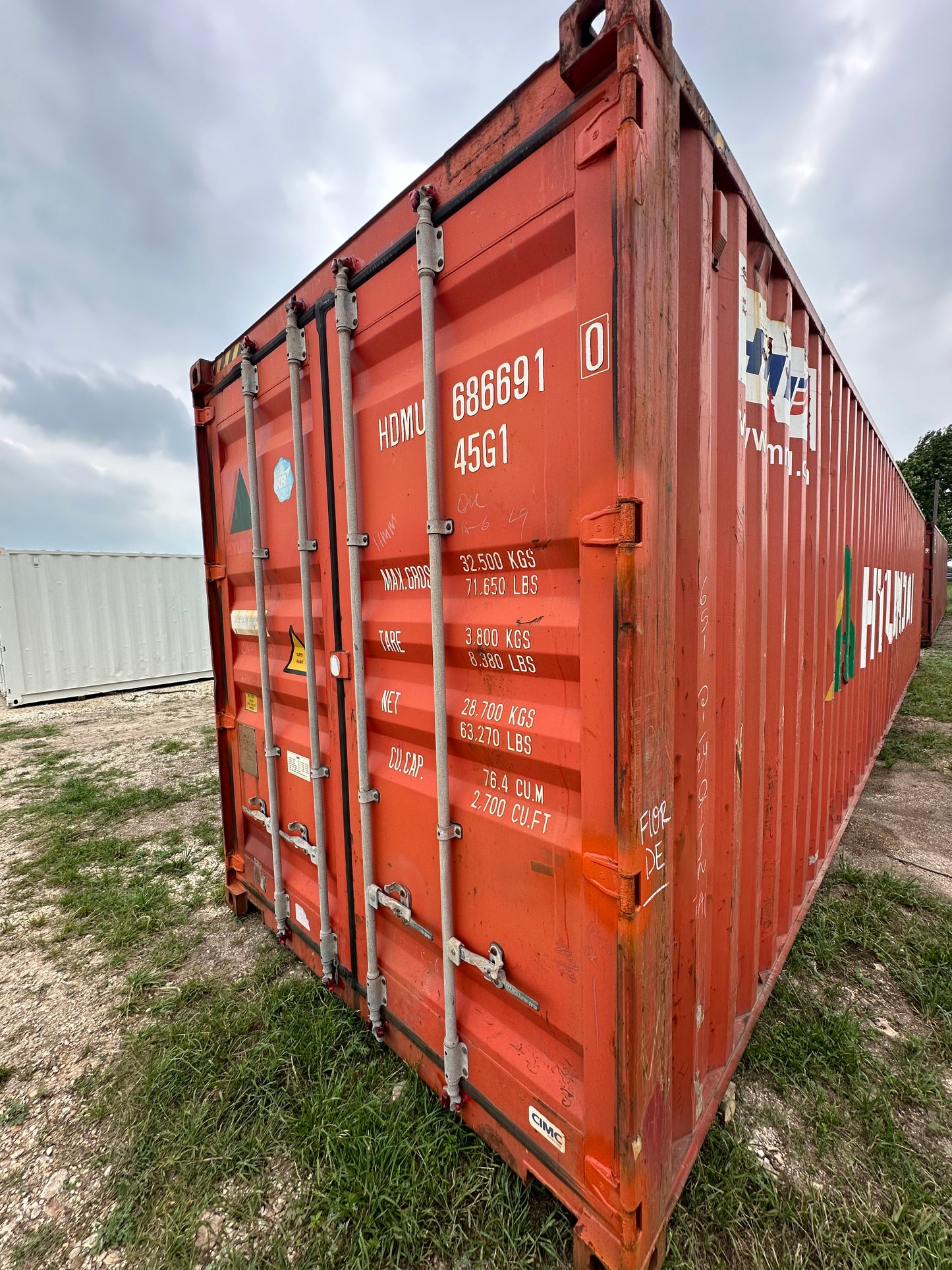 40' High Cube Wind & Water Tight Container