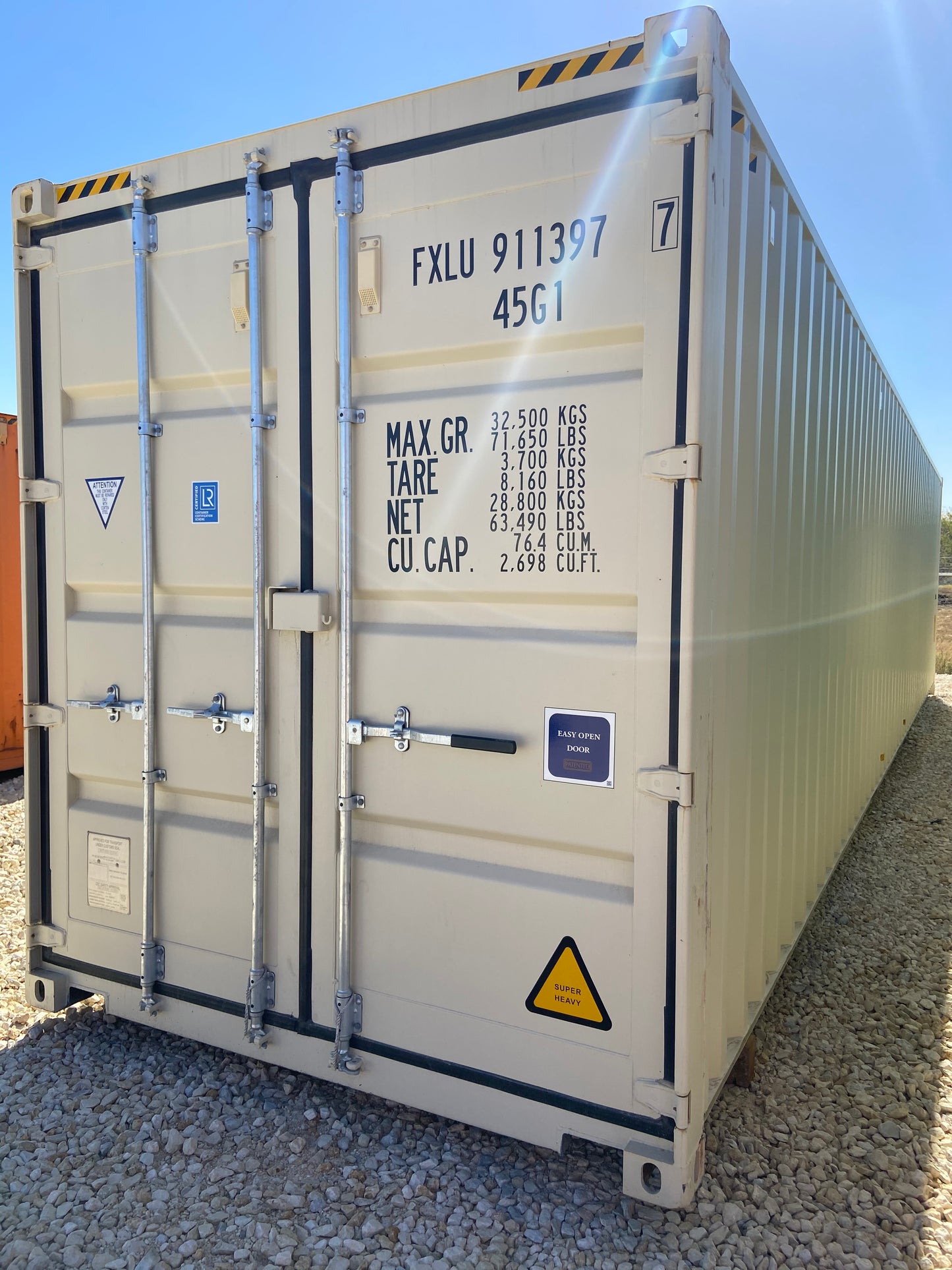 40' High Cube New One Trip Shipping Container