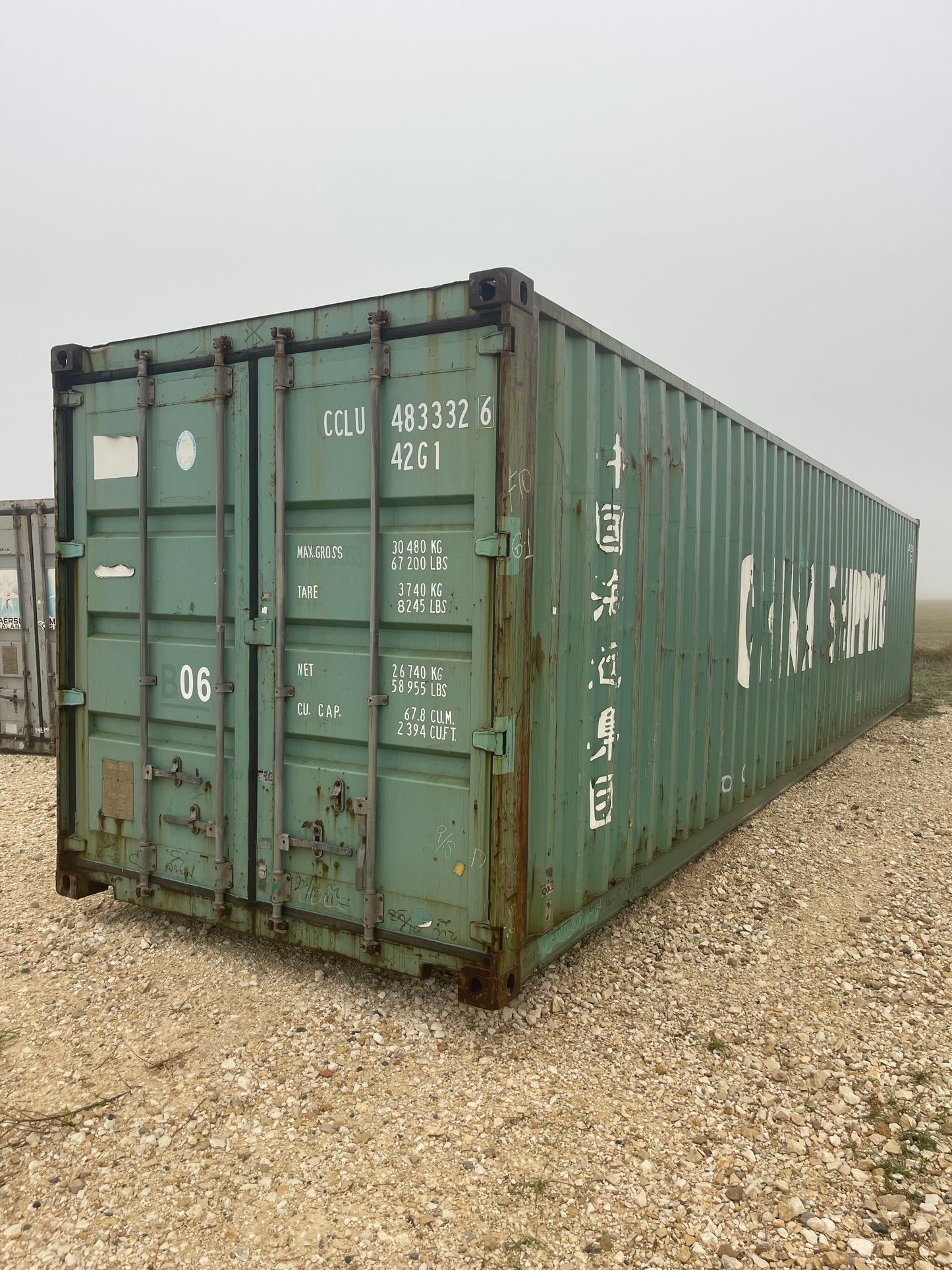 40' Standard Wind & Water Tight Container