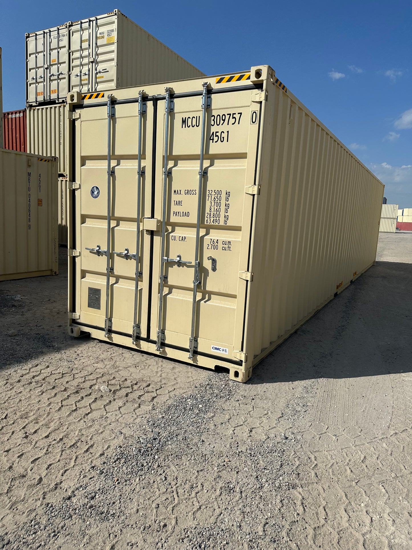 40' High Cube New One Trip Shipping Container