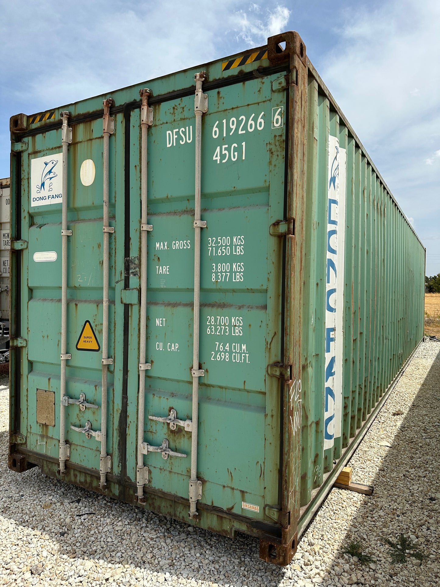 40' High Cube Wind & Water Tight Container