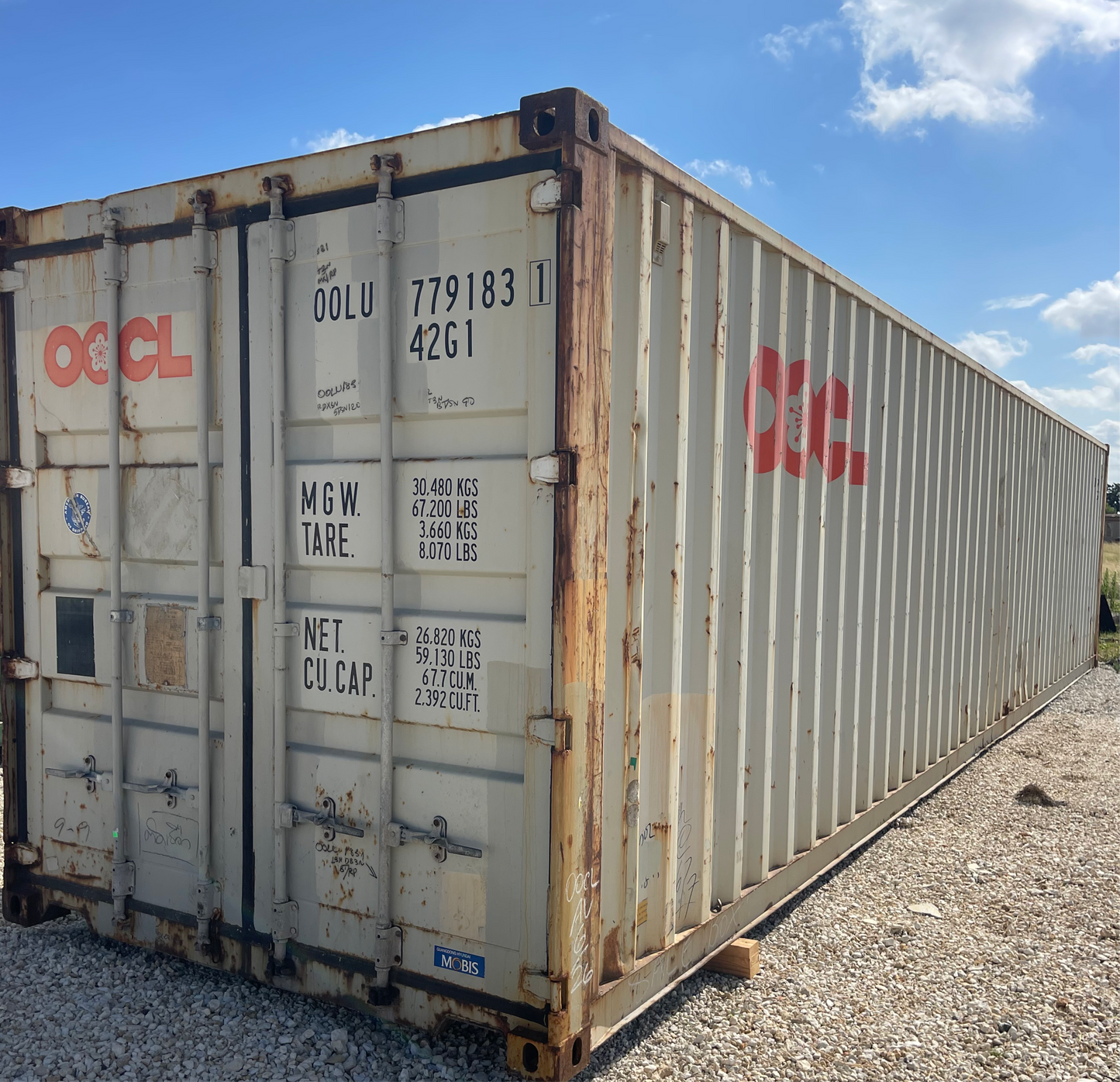 40' Standard Cargo Worthy Container