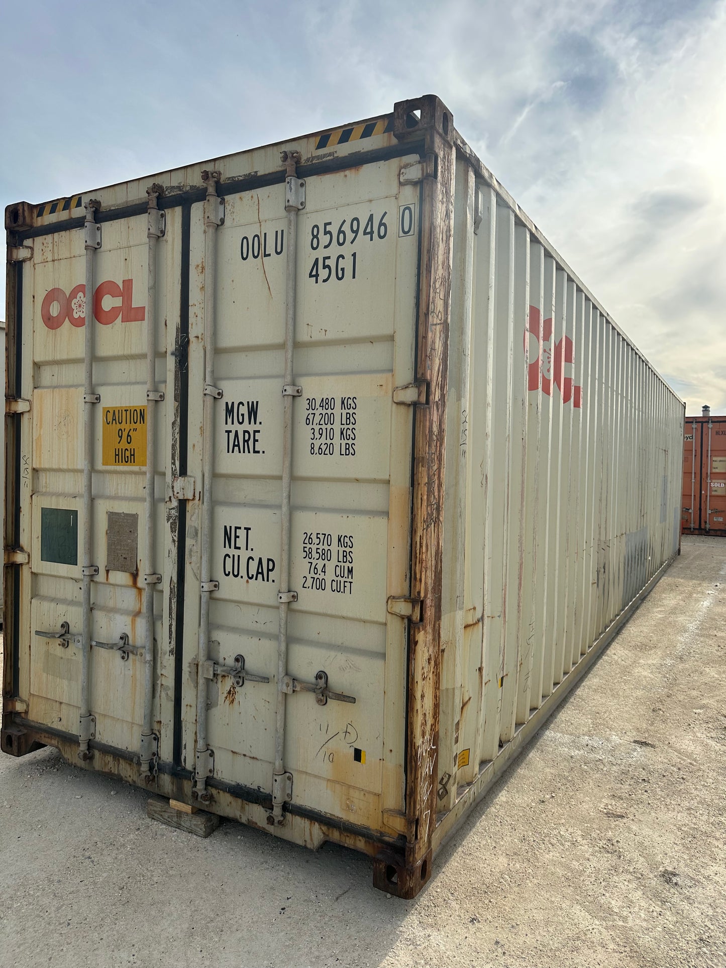 40' High Cube Cargo Worthy Container