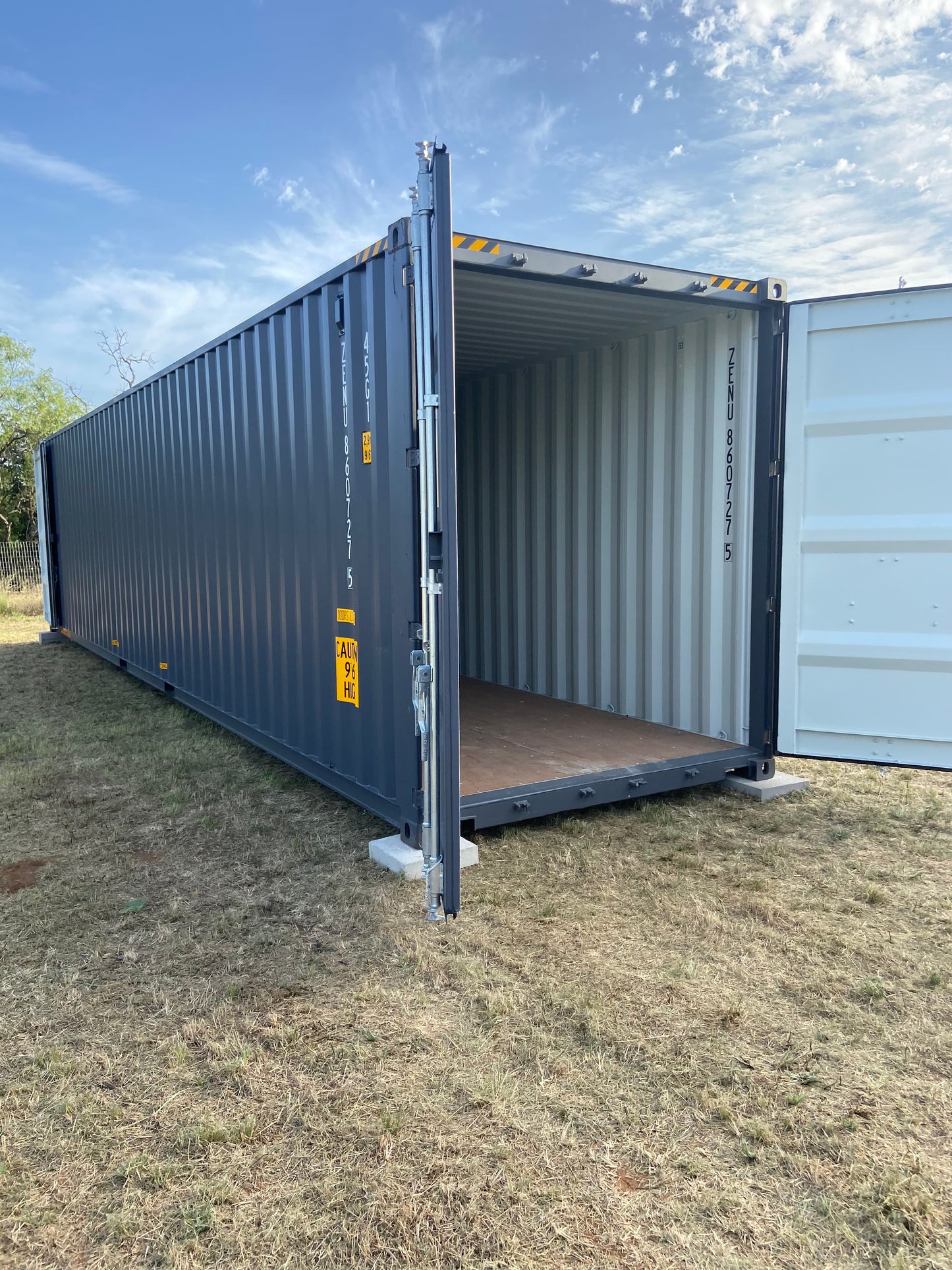 40' High Cube New One Trip Double Door Shipping Container