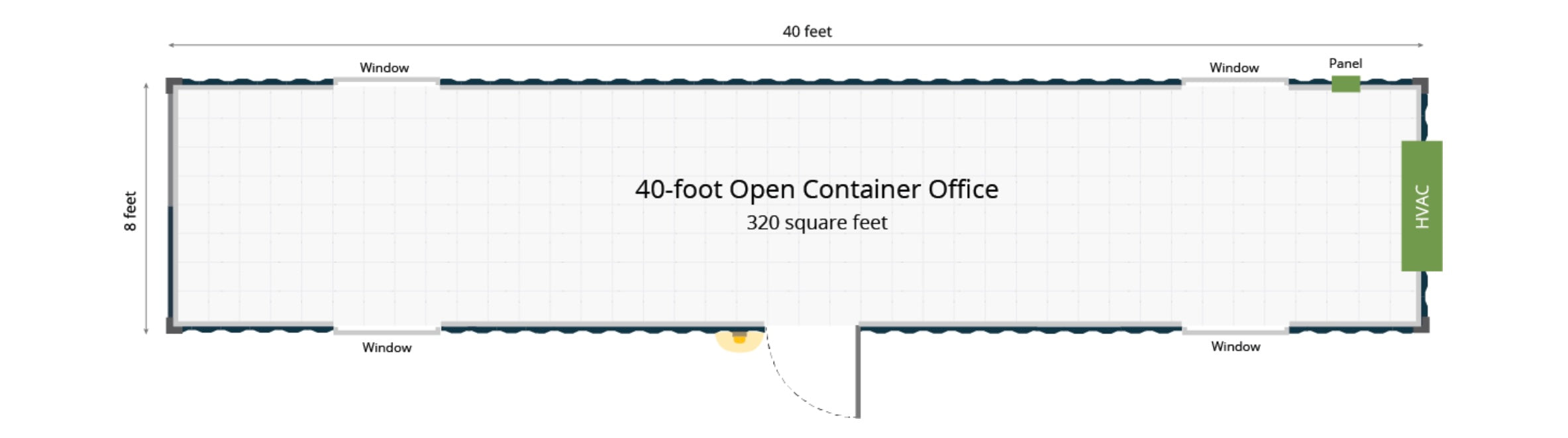 Container Layout Ft40 40ft Container Office – Xtreme Custom Containers